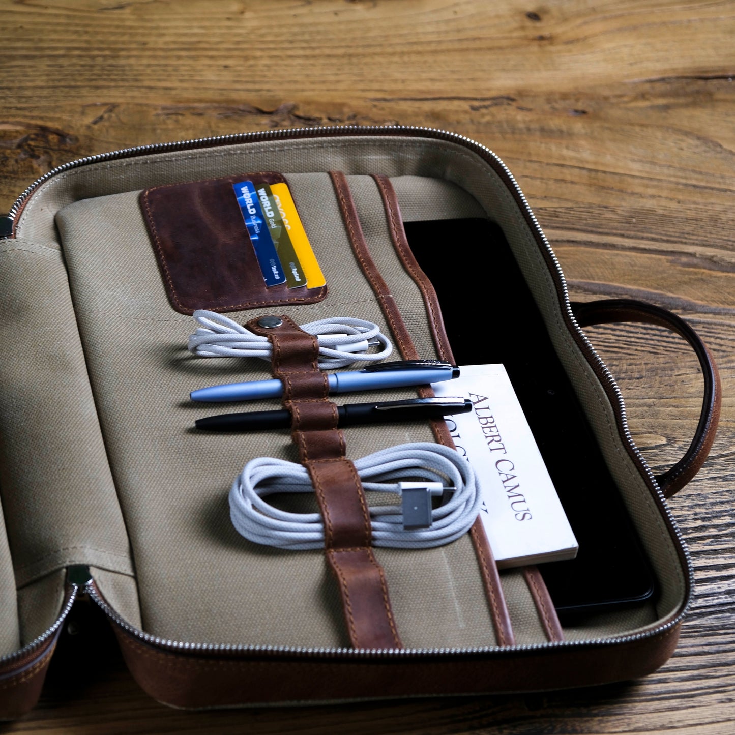Hakiki Deri Prime Organizer Laptop Çantası