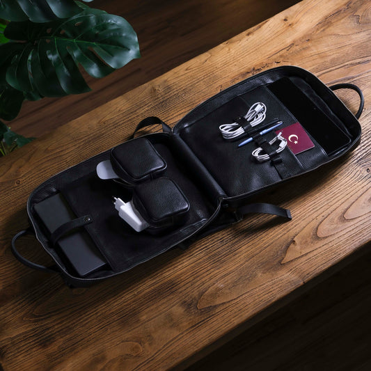 Hakiki Deri Proform Organizer Sırt Çantası