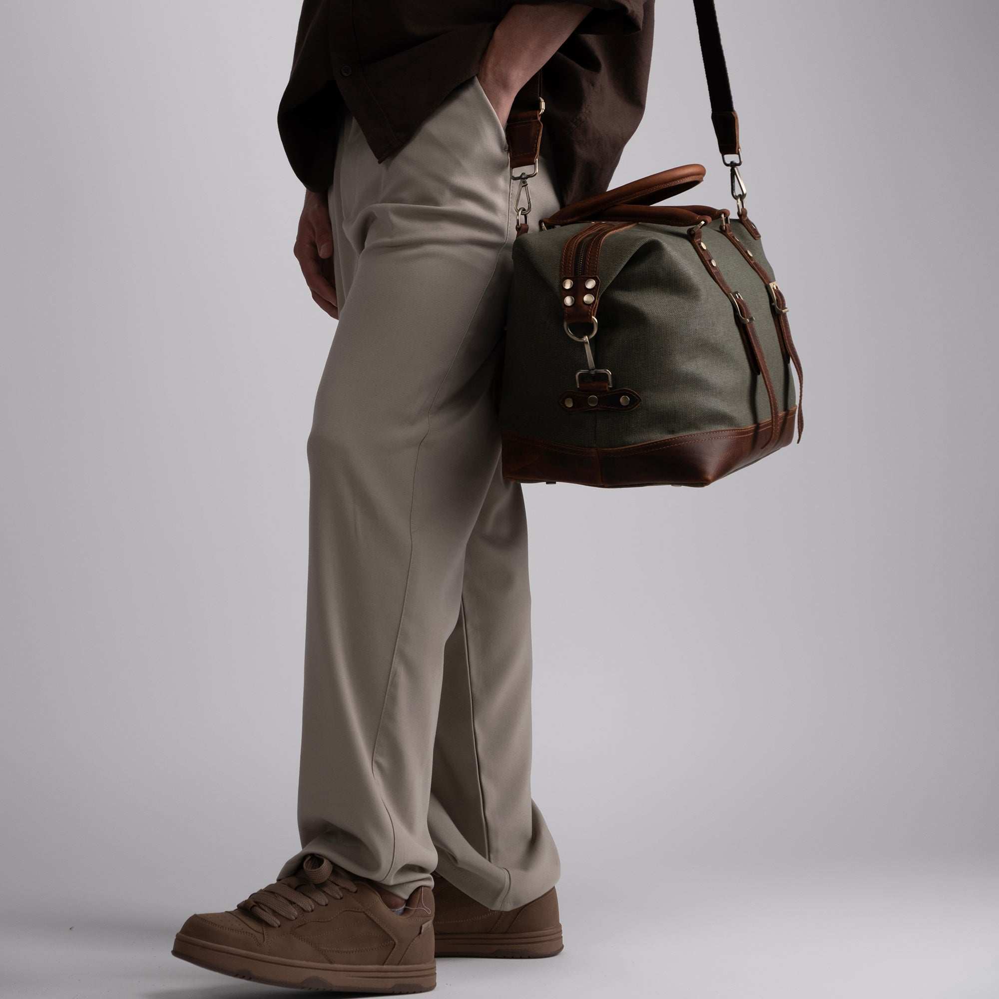 Apeiron Seyahat Çantası Kanvas & Deri