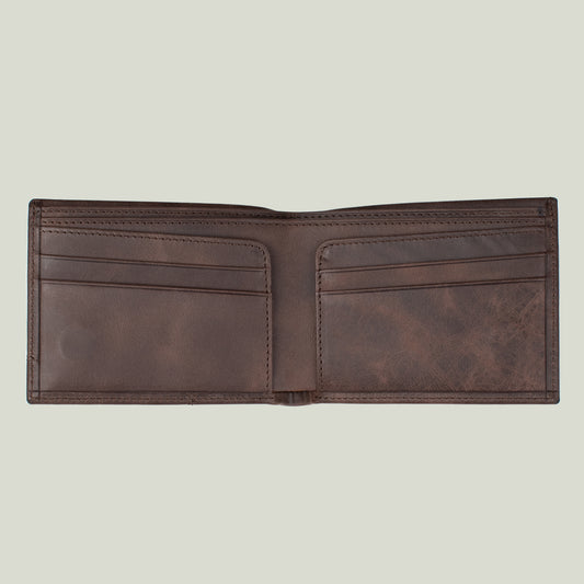 Genuine Leather Elegance Wallet Brown 