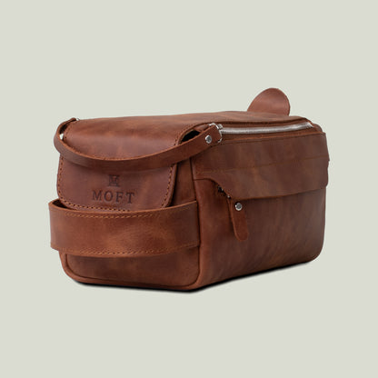 Hakiki Deri Dopp Kit Taba