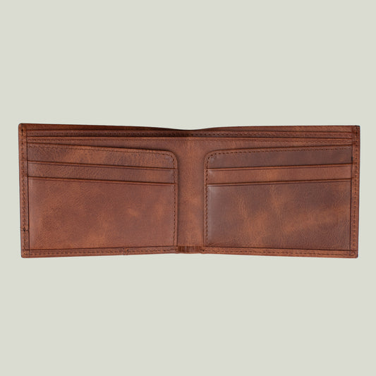 Genuine Leather Elegance Wallet Brown 